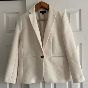 Ann Taylor Cream Textured Blazer - never worn